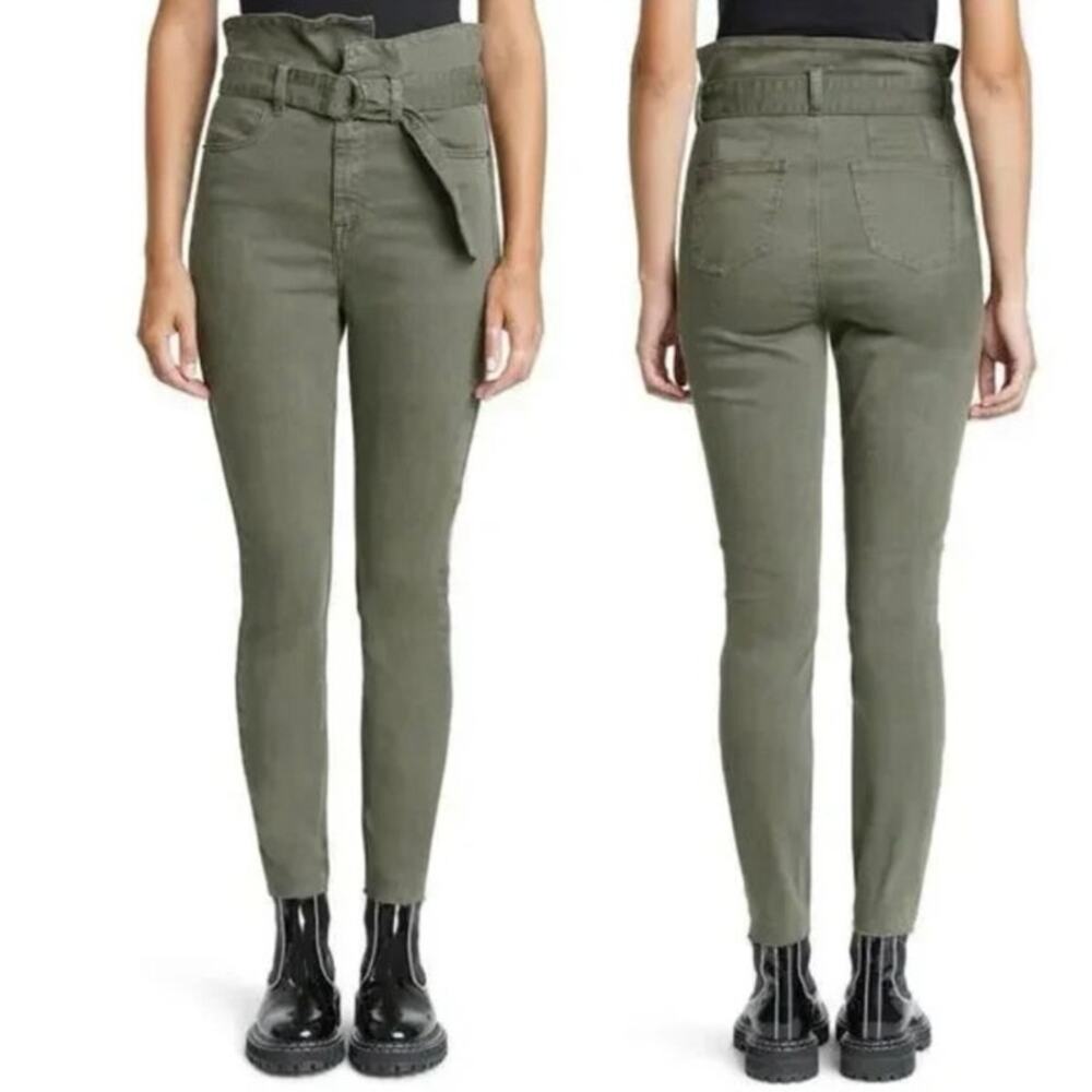 Pistola NWT Moss Green Inez Paperbag Skinny Jeans - Missing Belt - Size 27